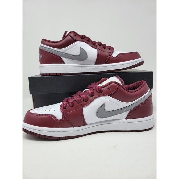 Nike Air Jordan 1 Low 'Bordeaux' Cherrywood White 553558-615 Mens & GS Size 14 - Picture 13 of 13